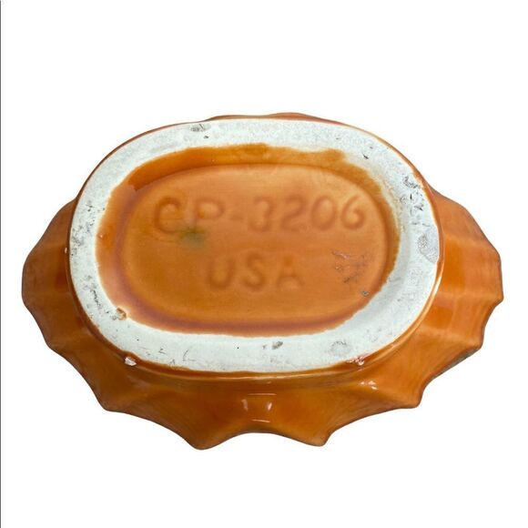 Cookson Pottery USA Orange and Green Planter - Picture 6 of 6